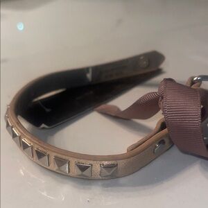 Studded Leather collar with Bow Accent